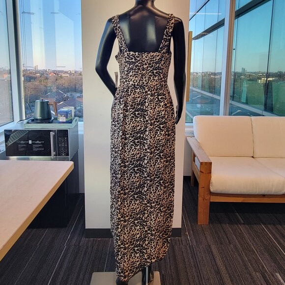 Crystal Doll Womens Juniors Cheetah Animal Print Ruffled Maxi Dress - Picture 5 of 12